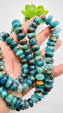 Peruvian Opal Roundel Beads • 8-15 mm Size • Length 16 Inch • AAAA Quality • Peruvian Opal Beads • Origin Peru