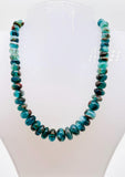 Peruvian Opal Roundel Beads • 8-15 mm Size • Length 16 Inch • AAAA Quality • Peruvian Opal Beads • Origin Peru