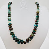 Peruvian Opal Roundel Beads • 7- 15 mm Size • Length 16 Inch • AAA Quality • Natural Peruvian Opal beads • Origin Peru