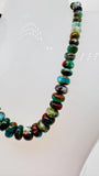 Peruvian Opal Roundel Beads • 7- 15 mm Size • Length 16 Inch • AAA Quality • Natural Peruvian Opal beads • Origin Peru