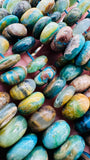 Peruvian Opal Roundel Beads • 9- 14 mm Size • Length 16 Inch • AA Quality • Natural Peruvian Opal beads • Origin Peru