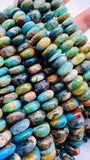 Peruvian Opal Roundel Beads • 9- 14 mm Size • Length 16 Inch • AA Quality • Natural Peruvian Opal beads • Origin Peru
