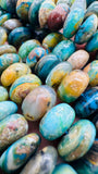 Peruvian Opal Roundel Beads • 9- 14 mm Size • Length 16 Inch • AA Quality • Natural Peruvian Opal beads • Origin Peru