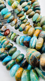Peruvian Opal Roundel Beads • 9- 14 mm Size • Length 16 Inch • AA Quality • Natural Peruvian Opal beads • Origin Peru