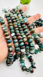 Peruvian Opal Roundel Beads • 7- 15 mm Size • Length 16 Inch • AAA Quality • Natural Peruvian Opal beads • Origin Peru