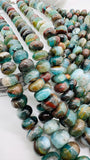 Peruvian Opal Roundel Beads • 7- 15 mm Size • Length 16 Inch • AAA Quality • Natural Peruvian Opal beads • Origin Peru