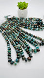 Peruvian Opal Roundel Beads • 7- 15 mm Size • Length 16 Inch • AAA Quality • Natural Peruvian Opal beads • Origin Peru
