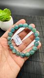 Sold Green Kyanite Bracelet - 10 mm Size - Code #K11 - AAAA Quality - Length 7.5 Inch- Natural Kyanite Round Bracelet
