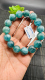 Sold Green Kyanite Bracelet - 14 mm Size - Code #K19 - AAAA Quality - Length 7.5 Inch- Natural Kyanite Round Bracelet
