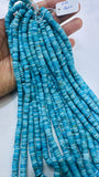 Turquoise Heishi Beads - 4/5/6 mm Sizes - AAA Quality Genuine Stone - Length 40 cm- Natural Turquoise Beads- Blue Color
