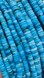Turquoise Heishi Beads - 4/5/6 mm Sizes - AAA Quality Genuine Stone - Length 40 cm- Natural Turquoise Beads- Blue Color