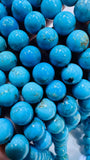 Turquoise Round Beads 8mm Size - AAAA Quality 100 % Genuine Stone , Length 40 cm - Turquoise Round Beads