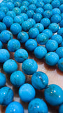 Turquoise Round Beads 7.5 mm Size - AAAA Quality 100 % Genuine Stone , Length 40 cm - Turquoise Round Beads