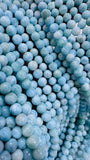 Larimar Round Beads 5 mm size - AAA top quality Genuine Larimar Beads- Length 40cm