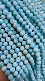 Larimar Round Beads 5 mm size - AAA top quality Genuine Larimar Beads- Length 40cm