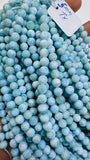 Larimar Round Beads 5 mm size - AAA top quality Genuine Larimar Beads- Length 40cm