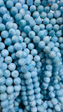 Larimar Round Beads • 5/ 6 mm Size • 4A Quality • Blue Color • Natural Larimar •Top Quality Length 40 cm - Larimar Beads