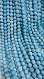 Larimar Round Beads • 5/ 6 mm Size • 4A Quality • Blue Color • Natural Larimar •Top Quality Length 40 cm - Larimar Beads