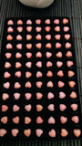 Queen Conch Shell Heart Cabs • 6 mm Size • Pack of 4 Pcs • AAAA Quality • Flat Back • Queen conch Shell Cabochons