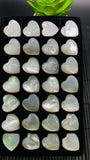 White MOP Heart Cabs • 18X18 mm Size • AAA Quality • Pack of 4 pieces • Mother of Pearl Cabochons