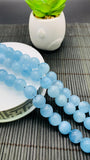 Aquamarine Round Beads - 12 mm Size - AAAA Quality - Length 40 cm- Code #Z1 - Natural Aquamarine Beads
