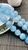 Aquamarine Round Beads - 12 mm Size - AAAA Quality - Length 40 cm- Code #Z1 - Natural Aquamarine Beads