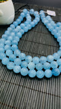 Aquamarine Round Beads - 12 mm Size - AAAA Quality - Length 40 cm- Code #Z1 - Natural Aquamarine Beads