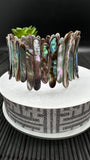 Abalone Shell Bracelet • 31-40x6 mm Beads Size • Fancy Shape • AAA Quality • Length 7.5 Inch • Natural Abalone Shell • Stretch Cord