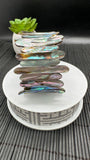 Abalone Shell Bracelet • 31-40x6 mm Beads Size • Fancy Shape • AAA Quality • Length 7.5 Inch • Natural Abalone Shell • Stretch Cord