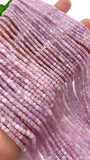 Natural Violet Purple Pink Kunzite Faceted 4mm Cube Beads - Length 40 cm - AAA Quality