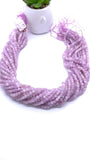 Natural Violet Purple Pink Kunzite Faceted 4mm Cube Beads - Length 40 cm - AAA Quality