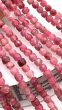 Natural Pink Tourmaline Faceted 4 mm Cube Beads - Length 40 cm - AAA Quality- Tourmaline Square dice Beads