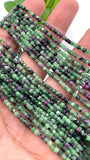 Ruby Zoisite Faceted 2 mm Cube Dice Beads - Length 40 cm - AAA Quality- Natural Ruby Zoisite Square Beads