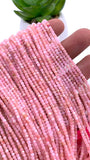 Pink Opal Faceted 2 mm Cube Beads - Length 40 cm - AAA Quality- Natural Pink Opal Dice Square Beads