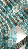 Apatite Faceted 4 mm Cube Beads - Length 40 cm - AAA Quality- Natural Apatite Dice Square Beads