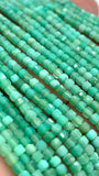 Chrysoprase Faceted 2 mm Cube Beads - Length 40 cm - AAA Quality- Natural Chrysoprase Dice Square Beads