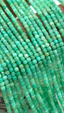 Chrysoprase Faceted 2 mm Cube Beads - Length 40 cm - AAA Quality- Natural Chrysoprase Dice Square Beads