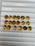 Citrine Round 4mm Pack of 10 pcs AA Quality- Natural Citrine Cut - Citrine Loose Stone, Golden color,