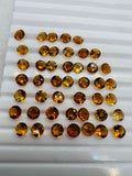 Citrine Round 5mm Pack of 8 pcs Golden color, AAA Quality- Natural Citrine Cut - Citrine Loose Stone,