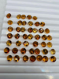 Citrine Round 4mm Pack of 8 pcs Golden color, AAA Quality- Natural Citrine Cut - Citrine Loose Stone,