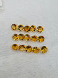 Citrine 10MM Round faceted, Pack of 1 pcs AAA Quality- Natural Citrine Cut Cabochon - Citrine Loose Stone