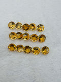 Citrine 8MM Round faceted, Pack of 2 pcs AAA Quality- Natural Citrine Cut Cabochon - Citrine Loose Stone