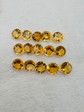 Citrine 10MM Round faceted, Pack of 1 pcs AAA Quality- Natural Citrine Cut Cabochon - Citrine Loose Stone