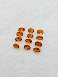 Citrine Faceted Oval 3X4 MM Cabochon • Pack of 5 Pc • Brandy Color • AAA Quality • Natural Citrine Faceted Oval Cabs