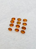 Citrine Faceted Oval 4x5 MM Cabochon • Pack of 5 Pc • Brandy Color • AAA Quality • Natural Citrine Faceted Oval Cabs