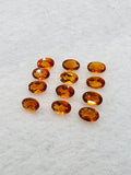 Citrine Faceted Oval 4x5 MM Cabochon • Pack of 5 Pc • Brandy Color • AAA Quality • Natural Citrine Faceted Oval Cabs