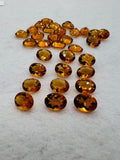 Citrine Faceted Oval 7X9 MM Cabochon • Pack of 2 Pcs • Brandy Color • AAA Quality • Natural Citrine Faceted Oval Cabs