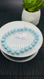 Larimar Bracelet 8 mm size Code#E7 • AAAA Quality • Natural Larimar Round Bracelet- Length 7.50 Inch