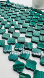 16x16 mm Malachite Clover Beads • Length 40 cm - AAA Quality • Natural Malachite Beads