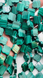 16x16 mm Malachite Clover Beads • Length 40 cm - AAA Quality • Natural Malachite Beads
